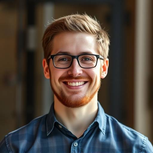 Ethan Blake smiling, Founder and Chief Engineer