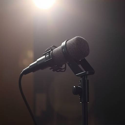 High-quality image of an AKG C414 Microphone on a stand
